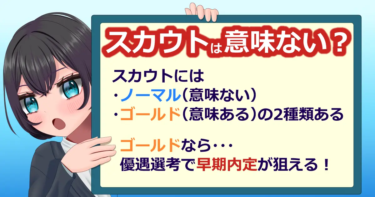 就活の【スカウトは意味ない?】