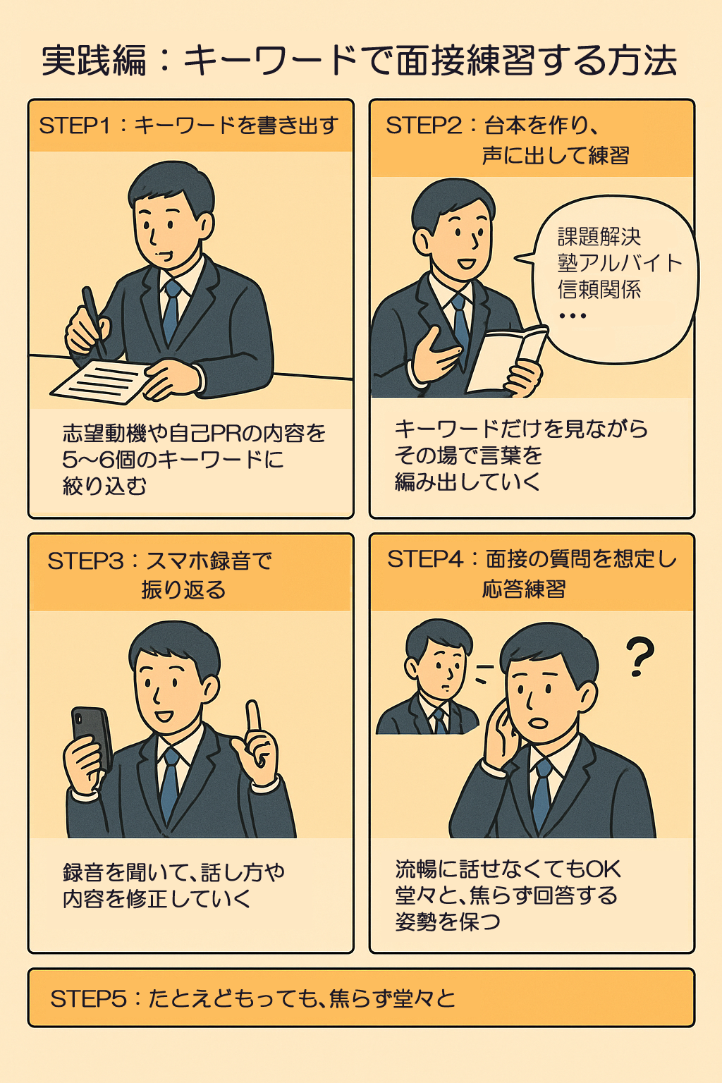 面接のキーワード記憶法